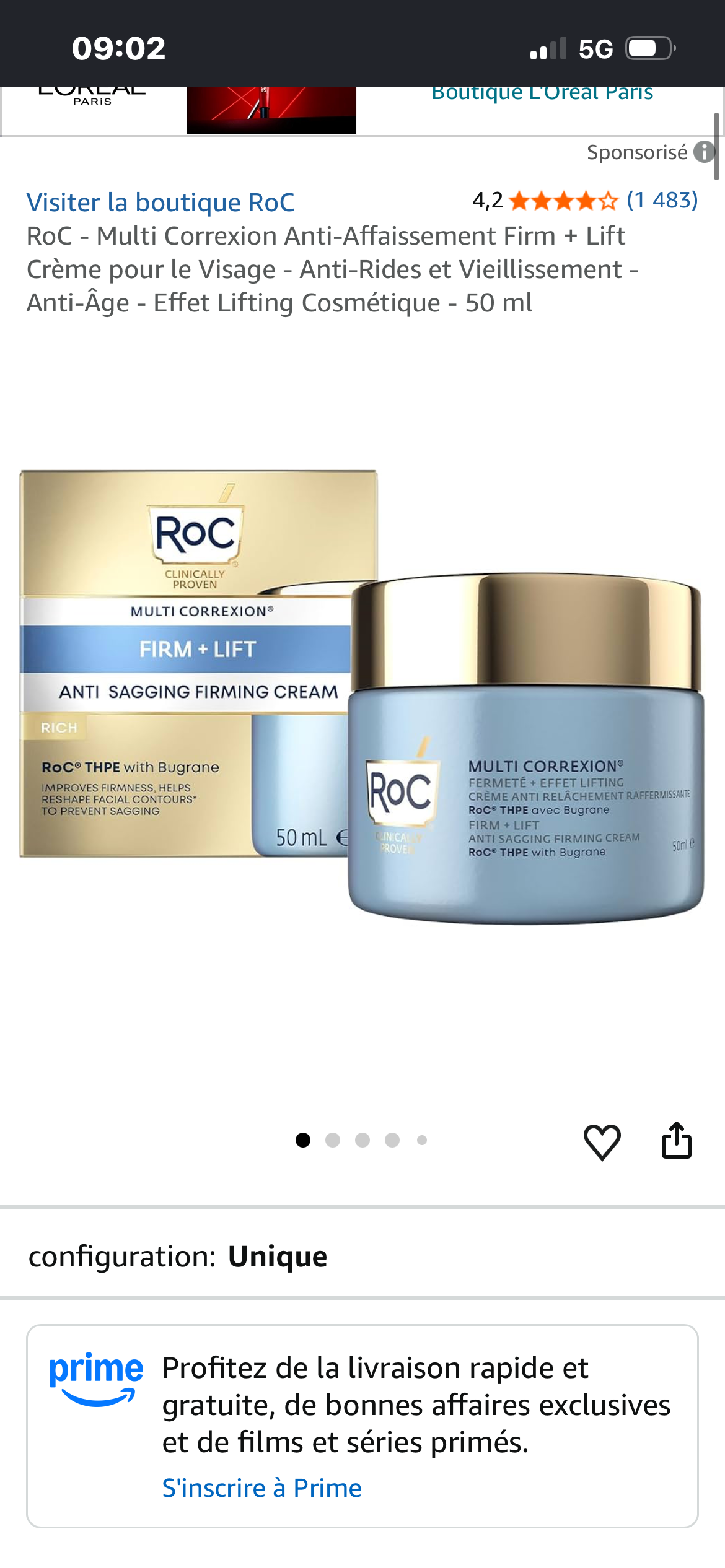 RoC Multi Correxion Firm + Lift Crème raffermissante 50 ml