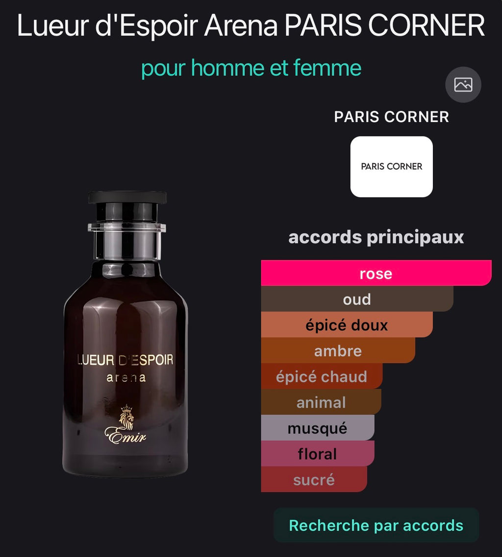 Emir Lueur d’Espoir Arena

Eau de Parfum 100 ml