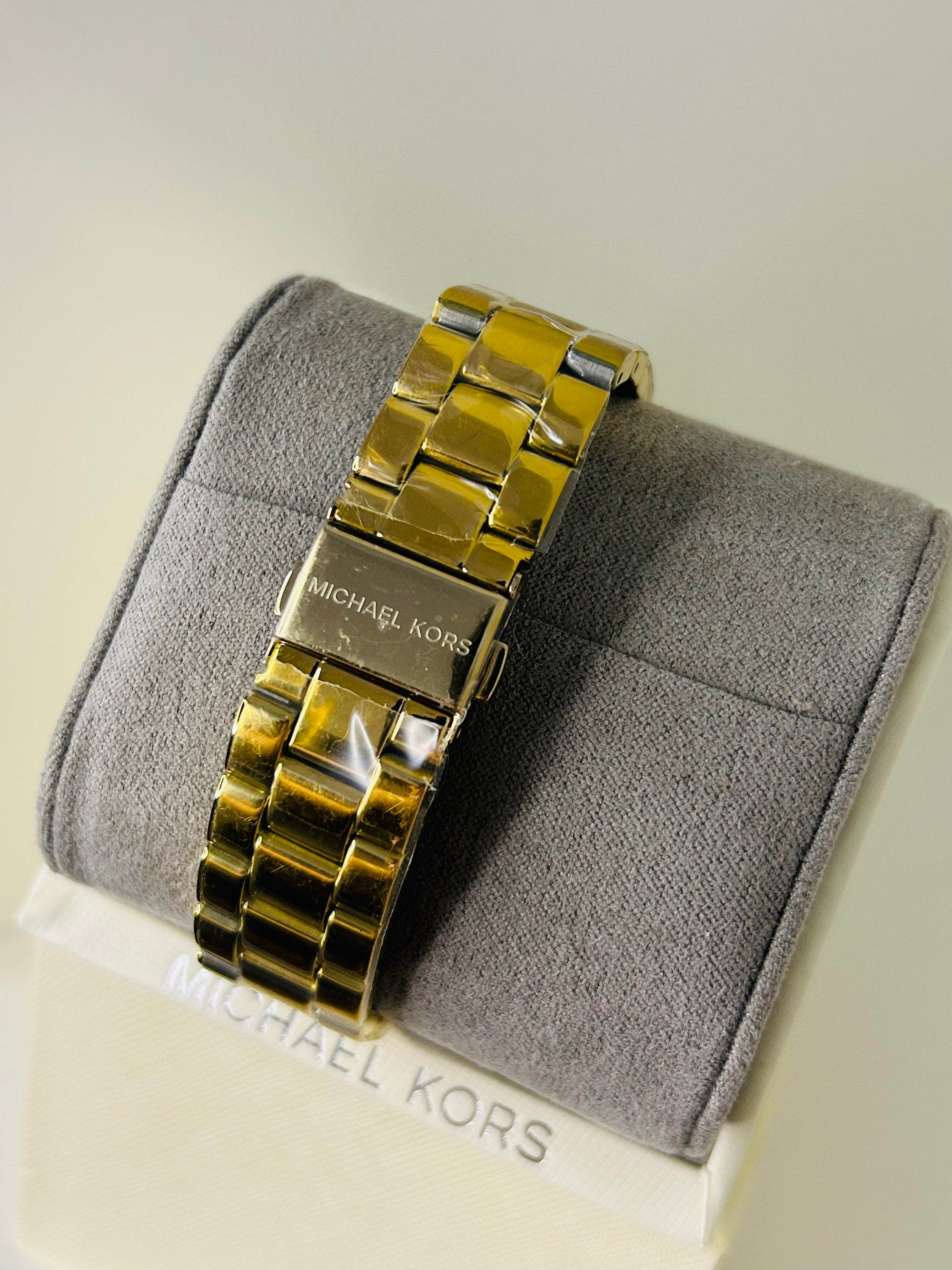 montre michael kors lennox dorée pavée mk