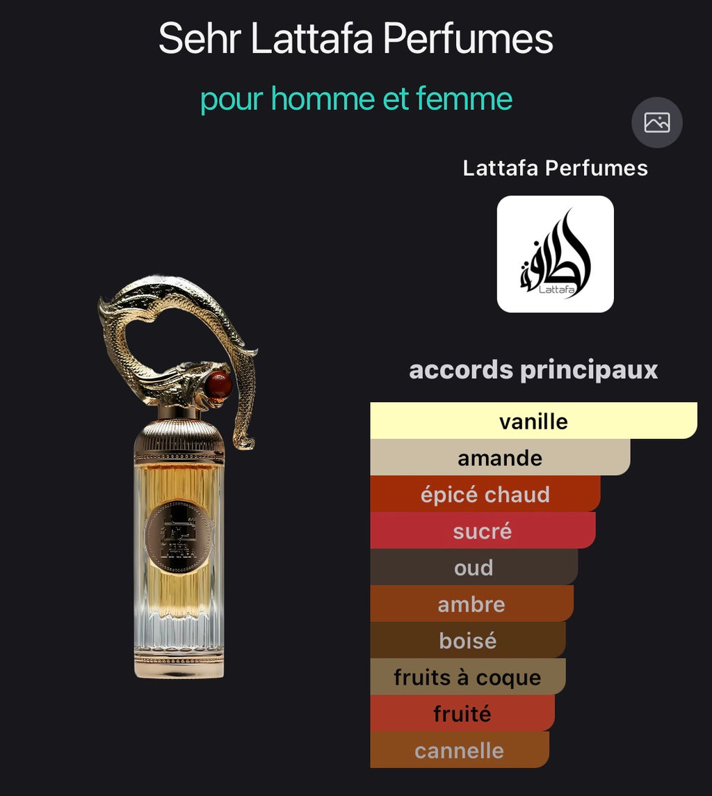Sehr Lattafa – Eau de Parfum 100 ml Pour homme et femme