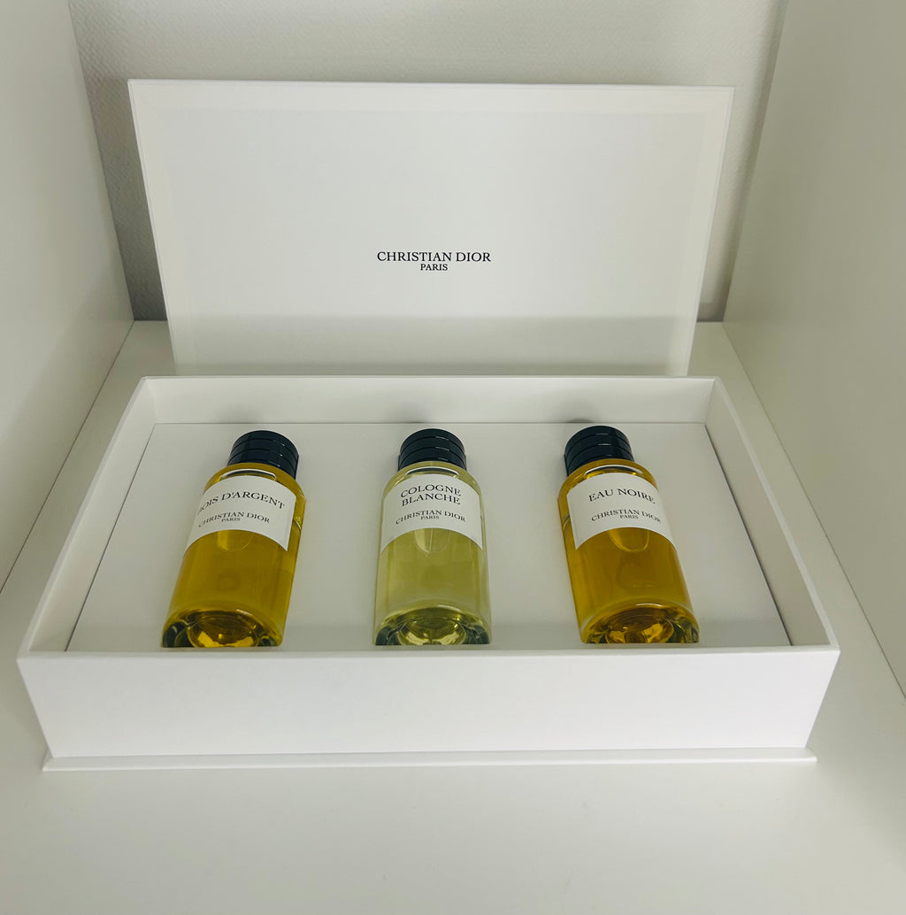 Coffret Dior Collection Privée Édition Limitée – Bois d’Argent, Cologne Blanche, Eau Noire