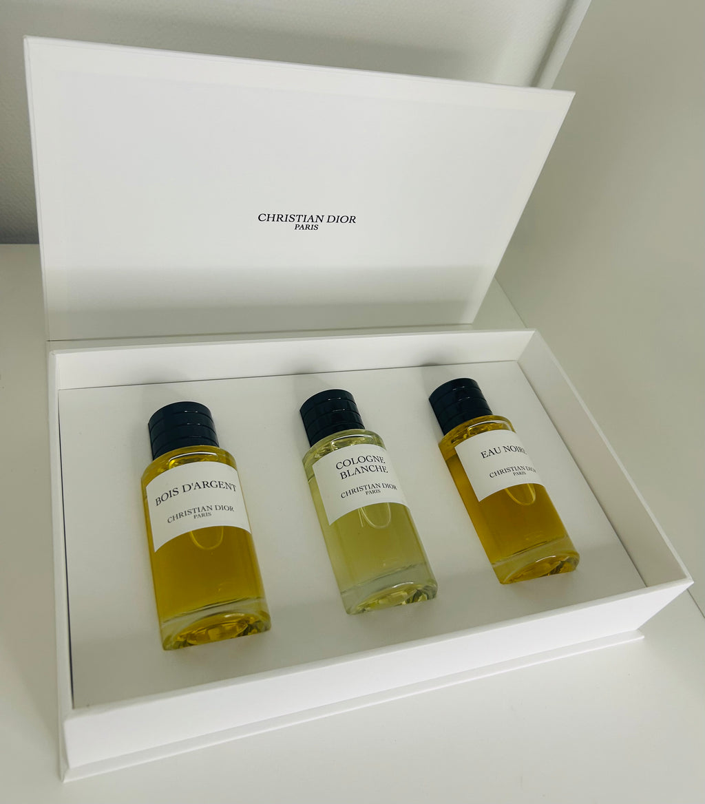 Coffret Dior Collection Privée Édition Limitée – Bois d’Argent, Cologne Blanche, Eau Noire