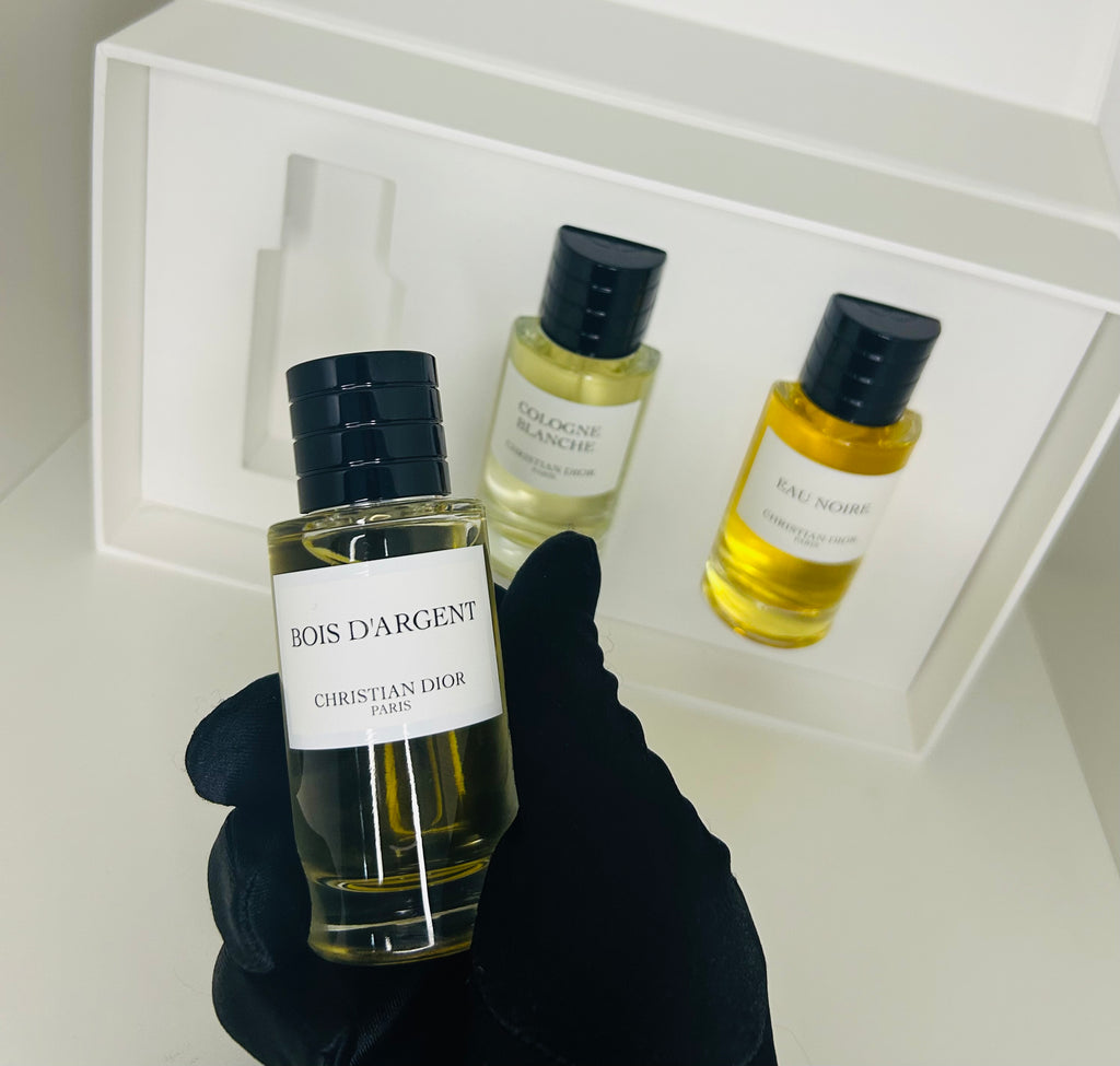 Coffret Dior Collection Privée Édition Limitée – Bois d’Argent, Cologne Blanche, Eau Noire