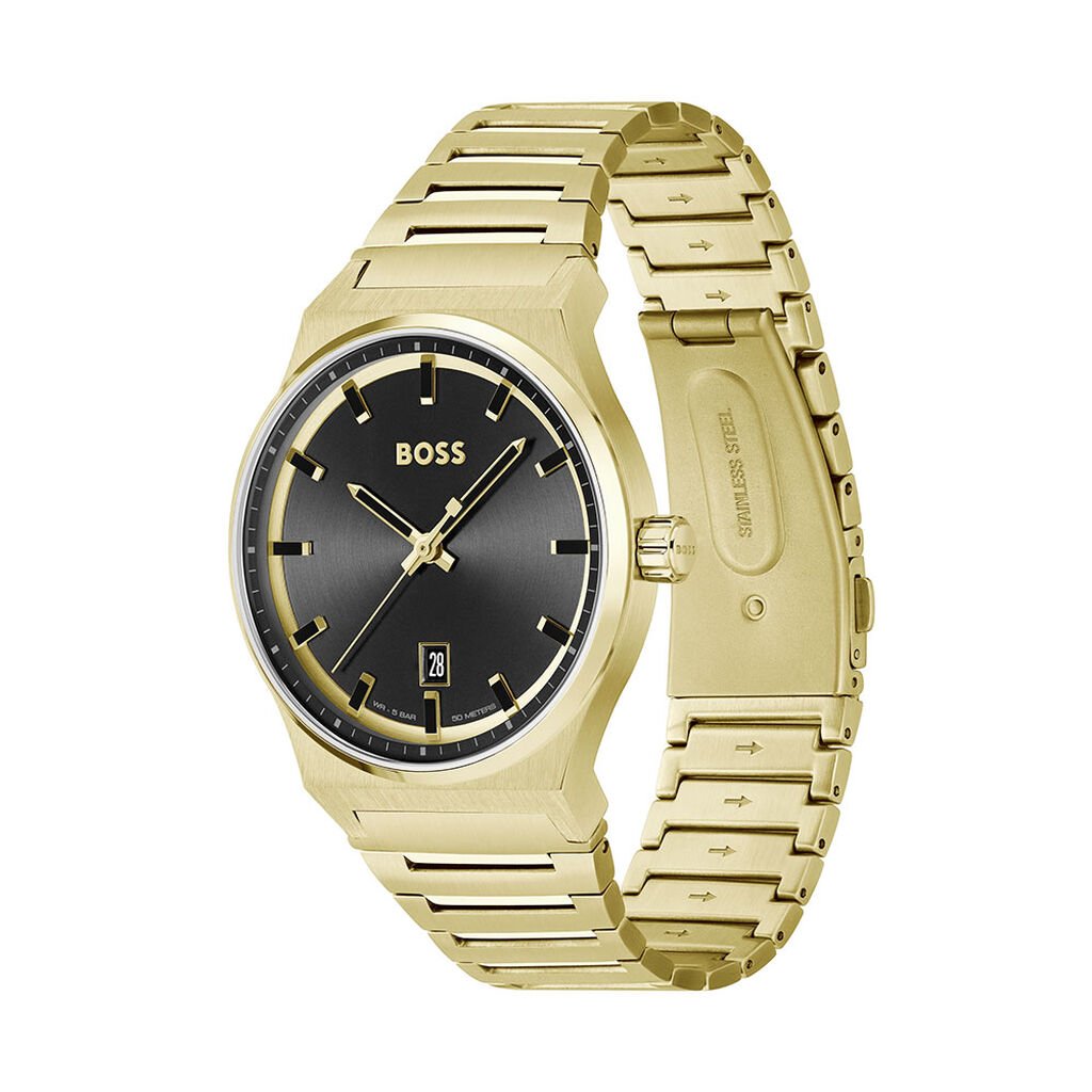 Montre Hugo Boss Candor Dorée Unisexe – Élégance et modernité